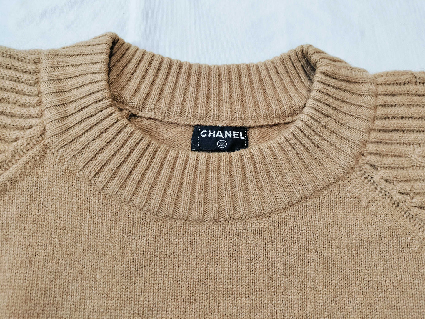 CHANEL Plain Cashmere Knit Top