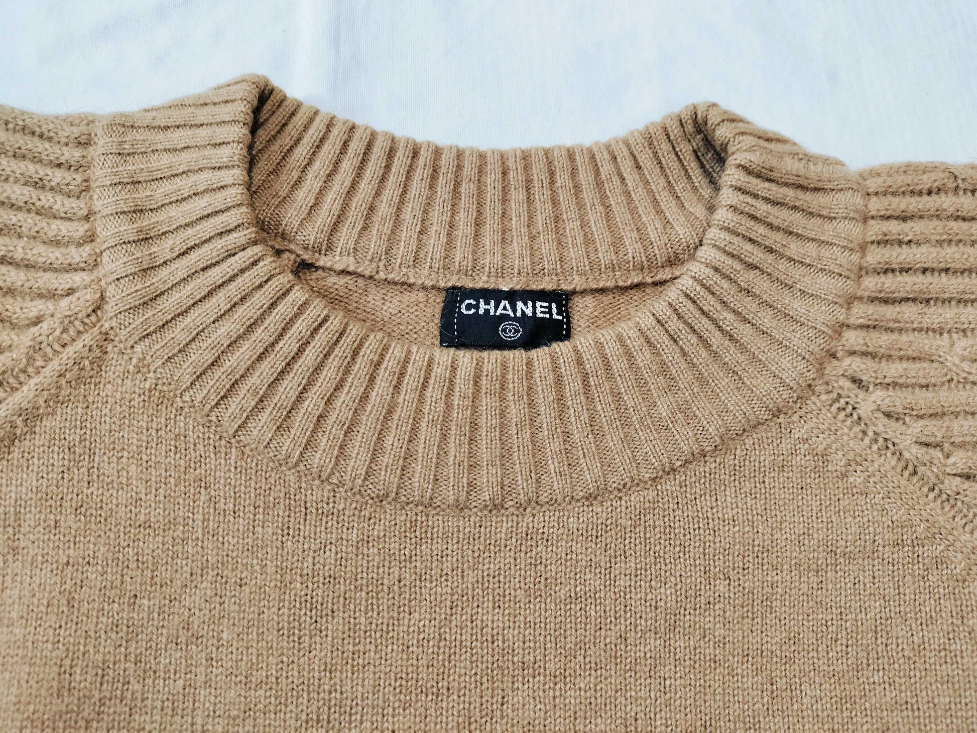 CHANEL Plain Cashmere Knit Top