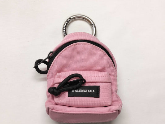 BALENCIAGA Charm Backpack Pink Coin Case