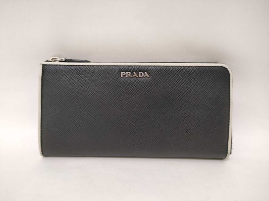 PRADA Saffiano Long Wallet with Zip