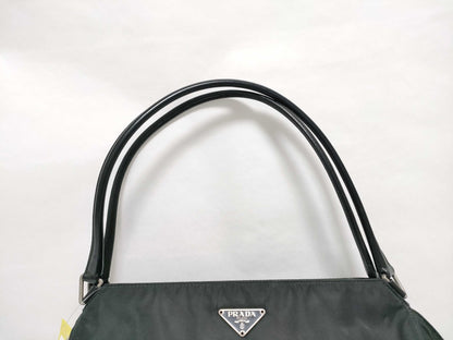 PRADA Nylon Leather Tote Bag