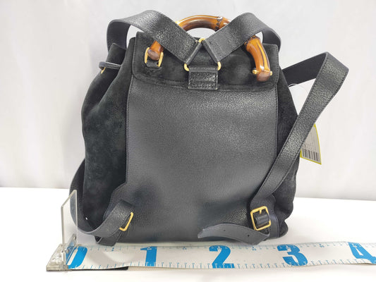 GUCCI Bamboo Suede Leather Backpack / 003 2058 0016 / Backpack
