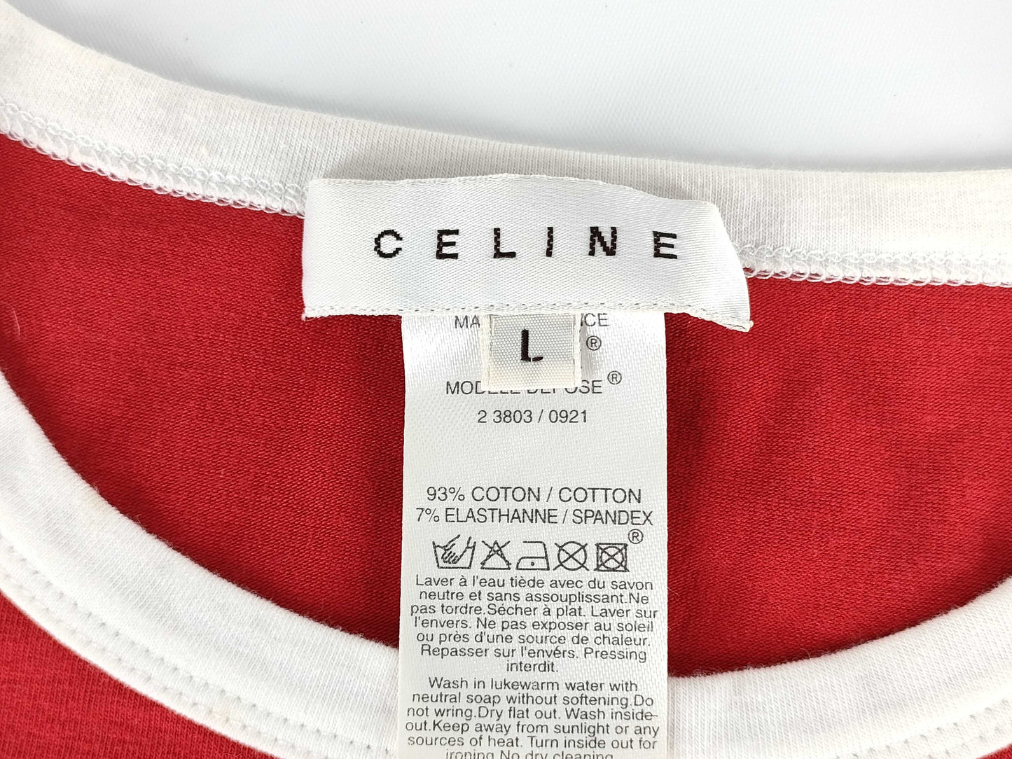 CELINE Triomphe Women's Long Sleeve Shirt, Size L