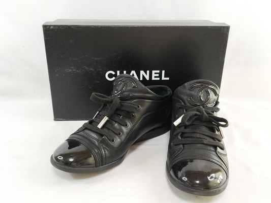 CHANEL Coco Mark Sneakers Size 37 1/2 Coco Mark Sneakers