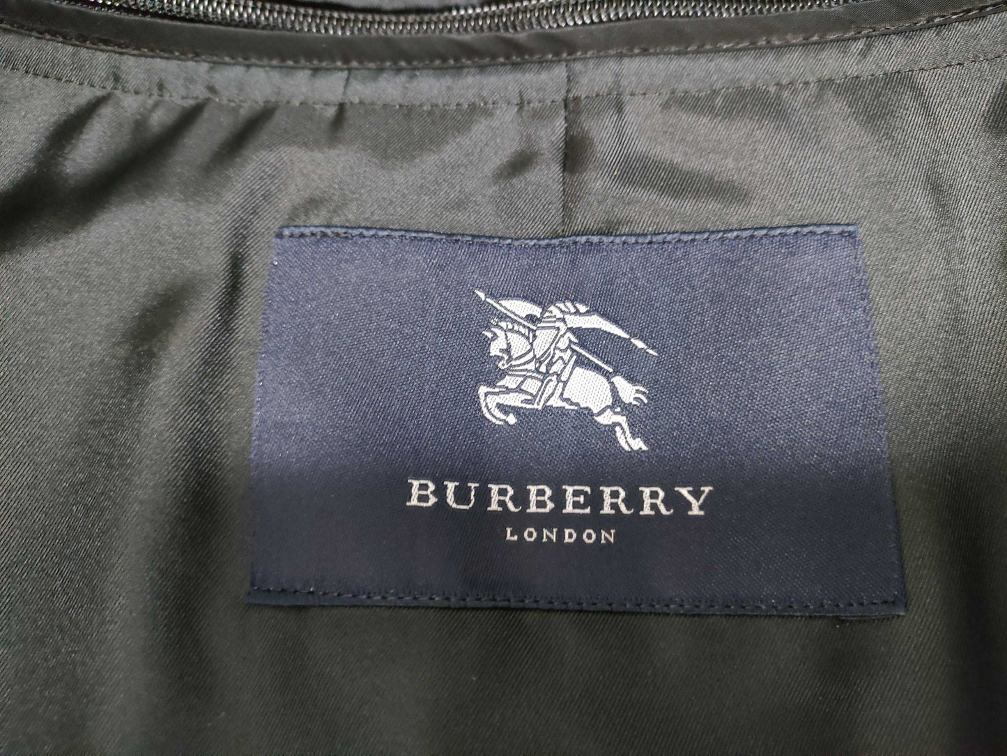 BURBERRY Navy Check Coat