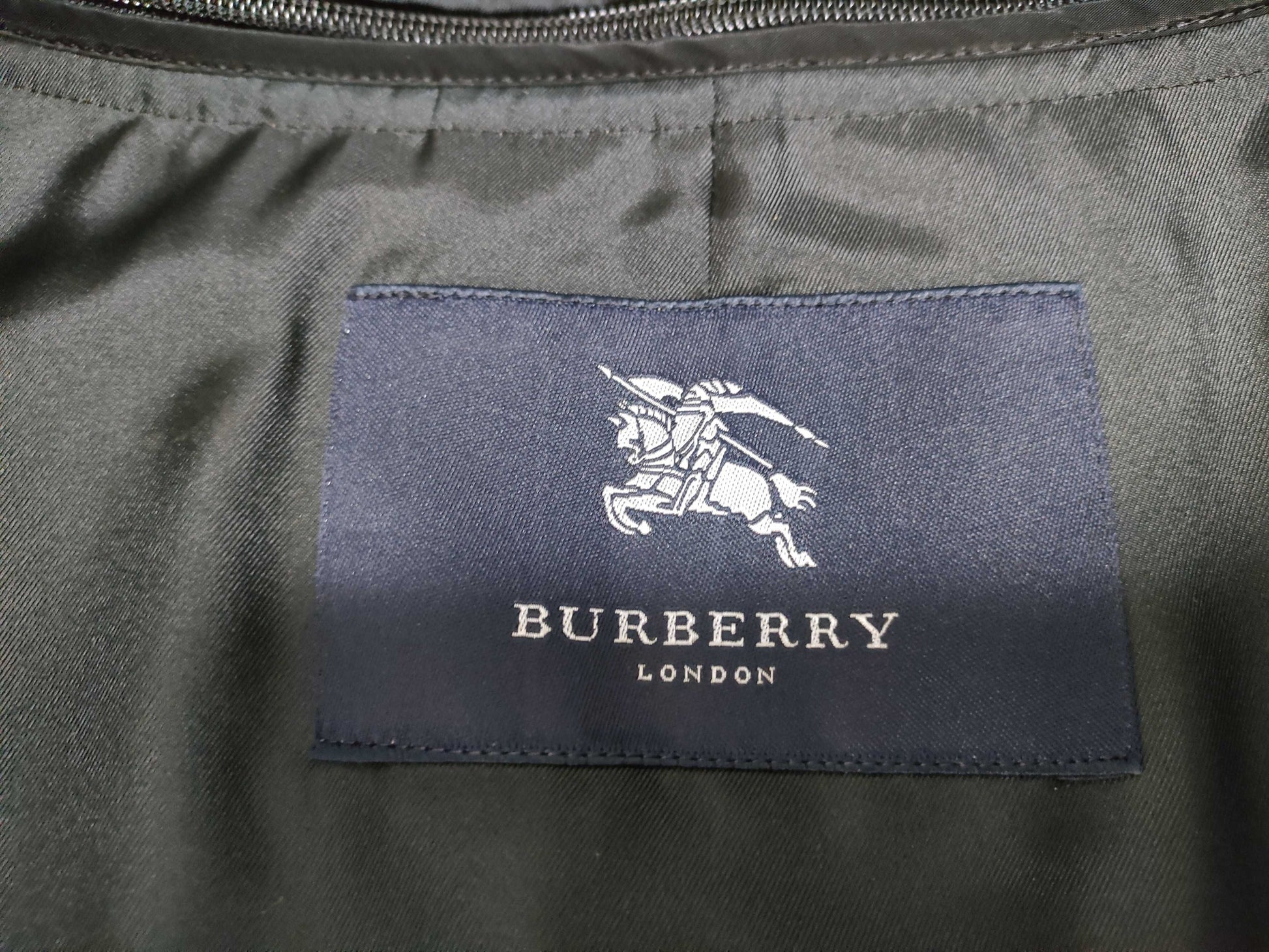 BURBERRY Navy Check Coat