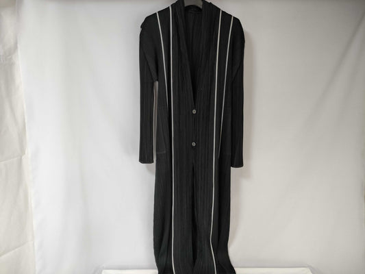 ISSEY MIYAKE Pleats Please Long Jacket Black Jacket
