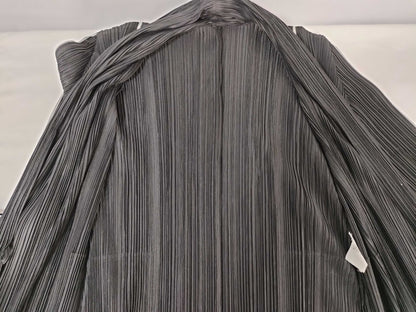 ISSEY MIYAKE Pleats Please Long Jacket Black Jacket