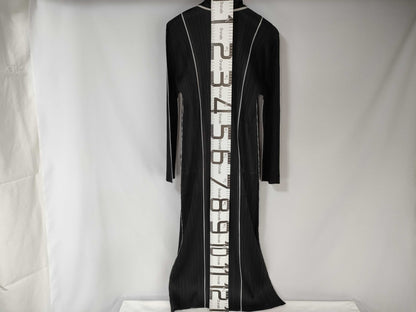 ISSEY MIYAKE Pleats Please Long Jacket Black Jacket