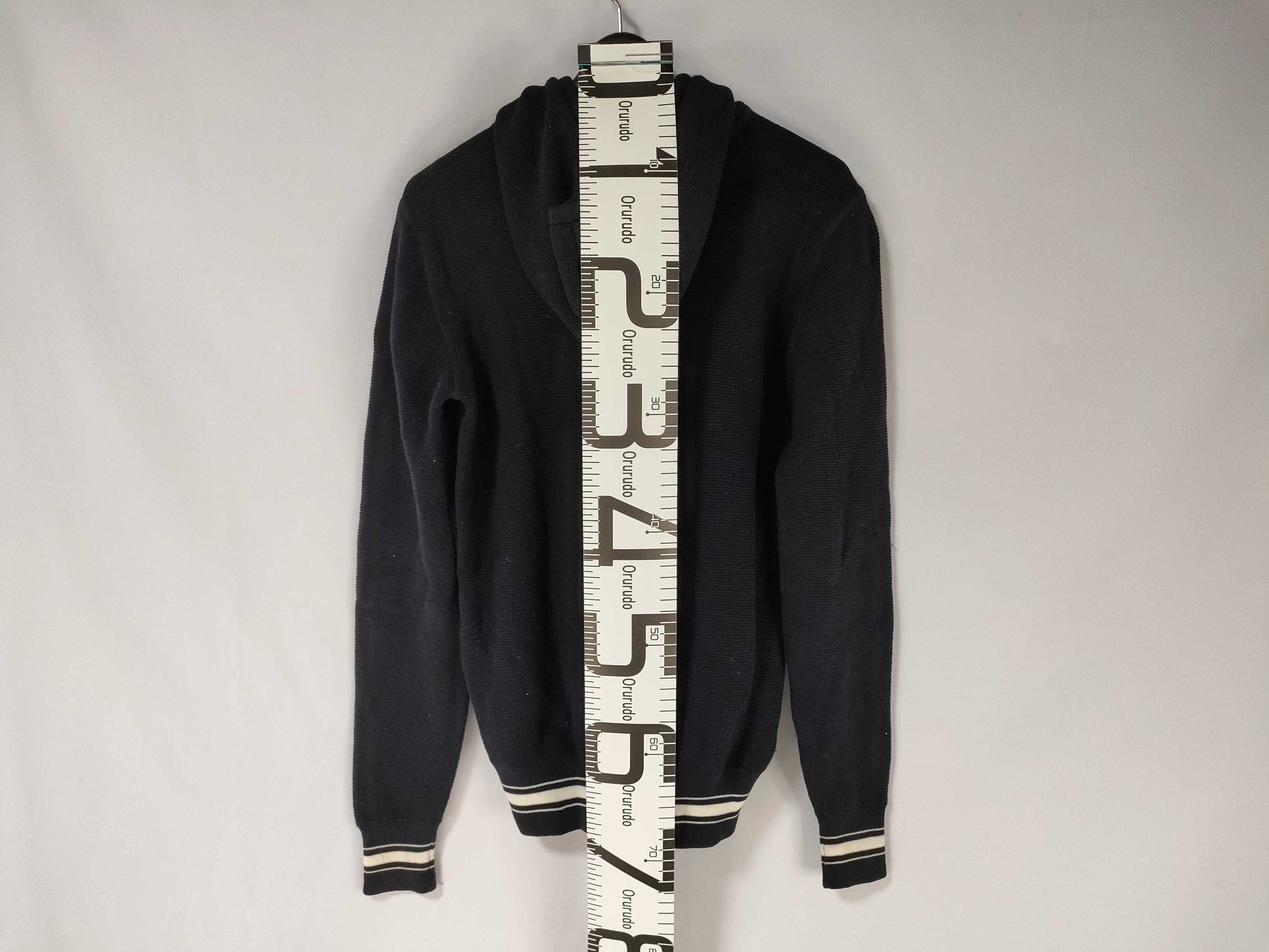 MONCLER Black Knit Hoodie, Size Small