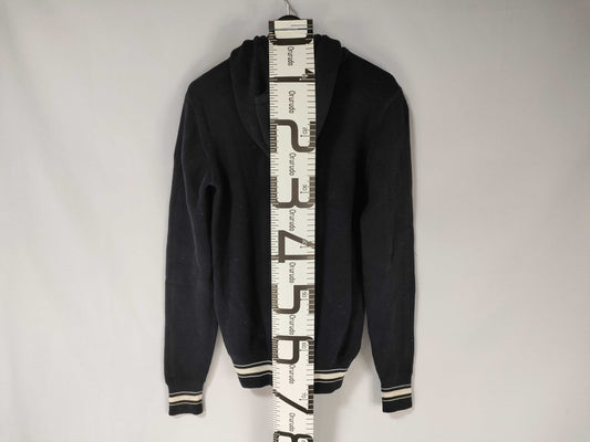 MONCLER Black Knit Hoodie, Size Small