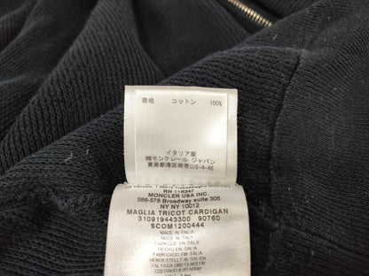 MONCLER Black Knit Hoodie, Size Small