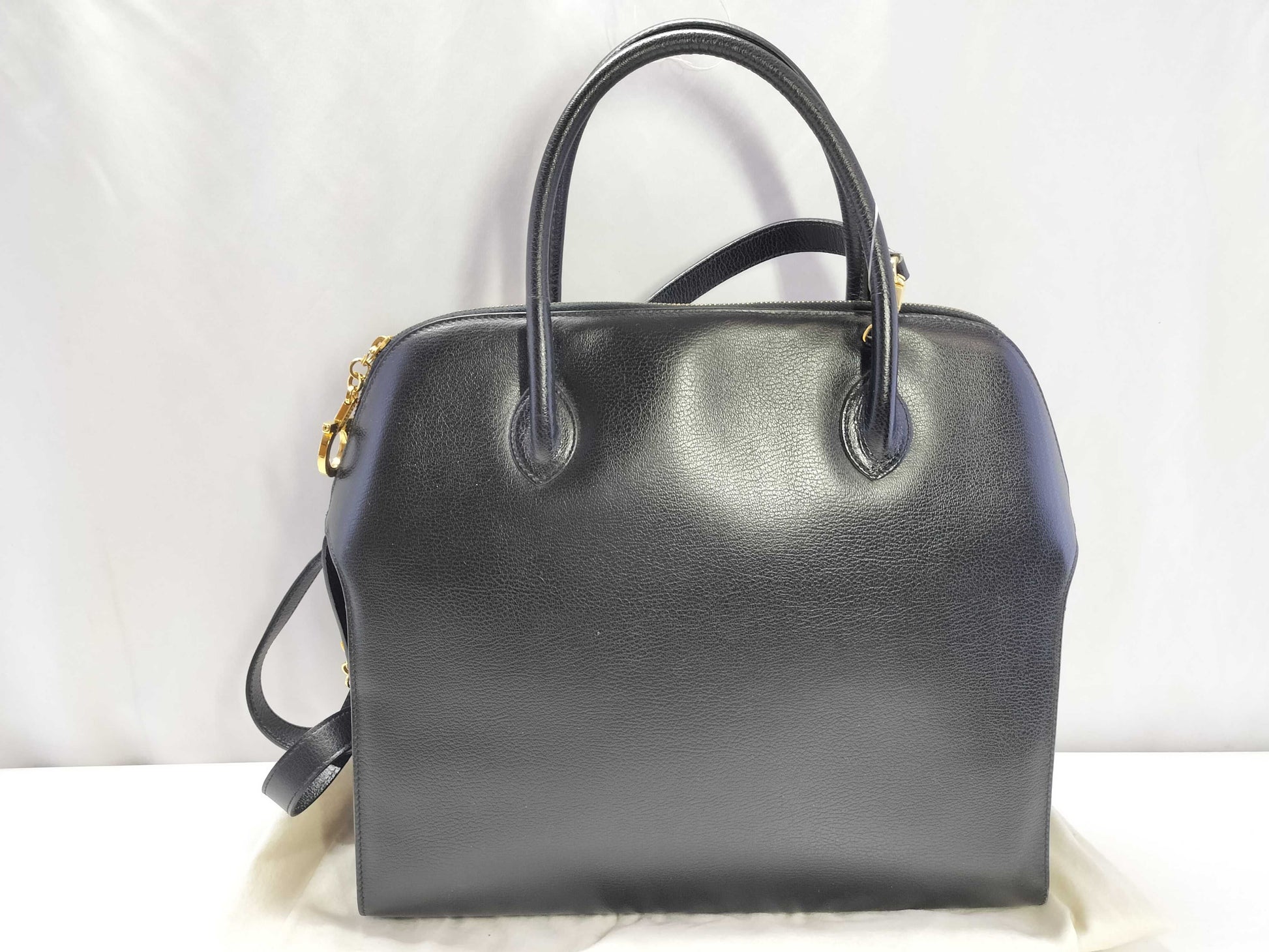 Salvatore Ferragamo Gancini 2-Way Leather Shoulder Bag