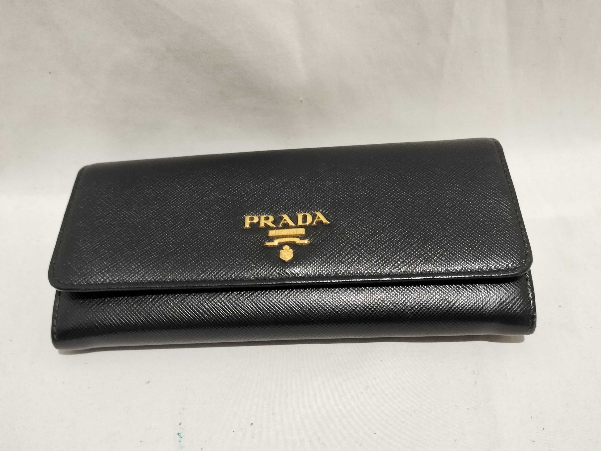 PRADA Saffiano Long Wallet with Pass Case