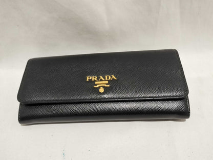 PRADA Saffiano Long Wallet with Pass Case