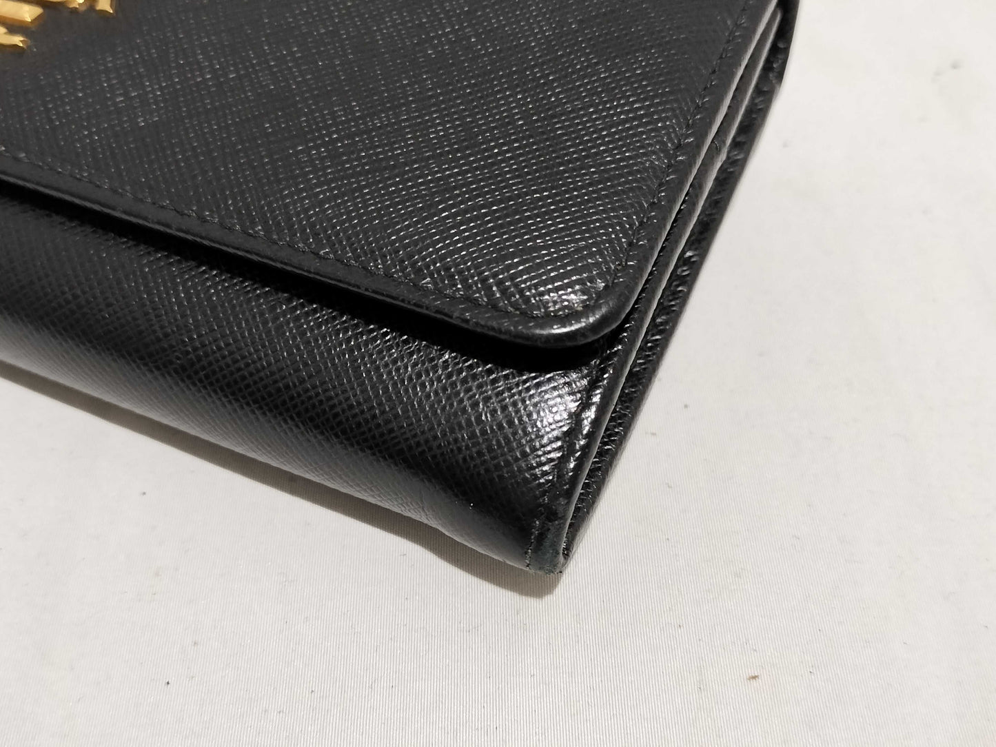 PRADA Saffiano Long Wallet with Pass Case