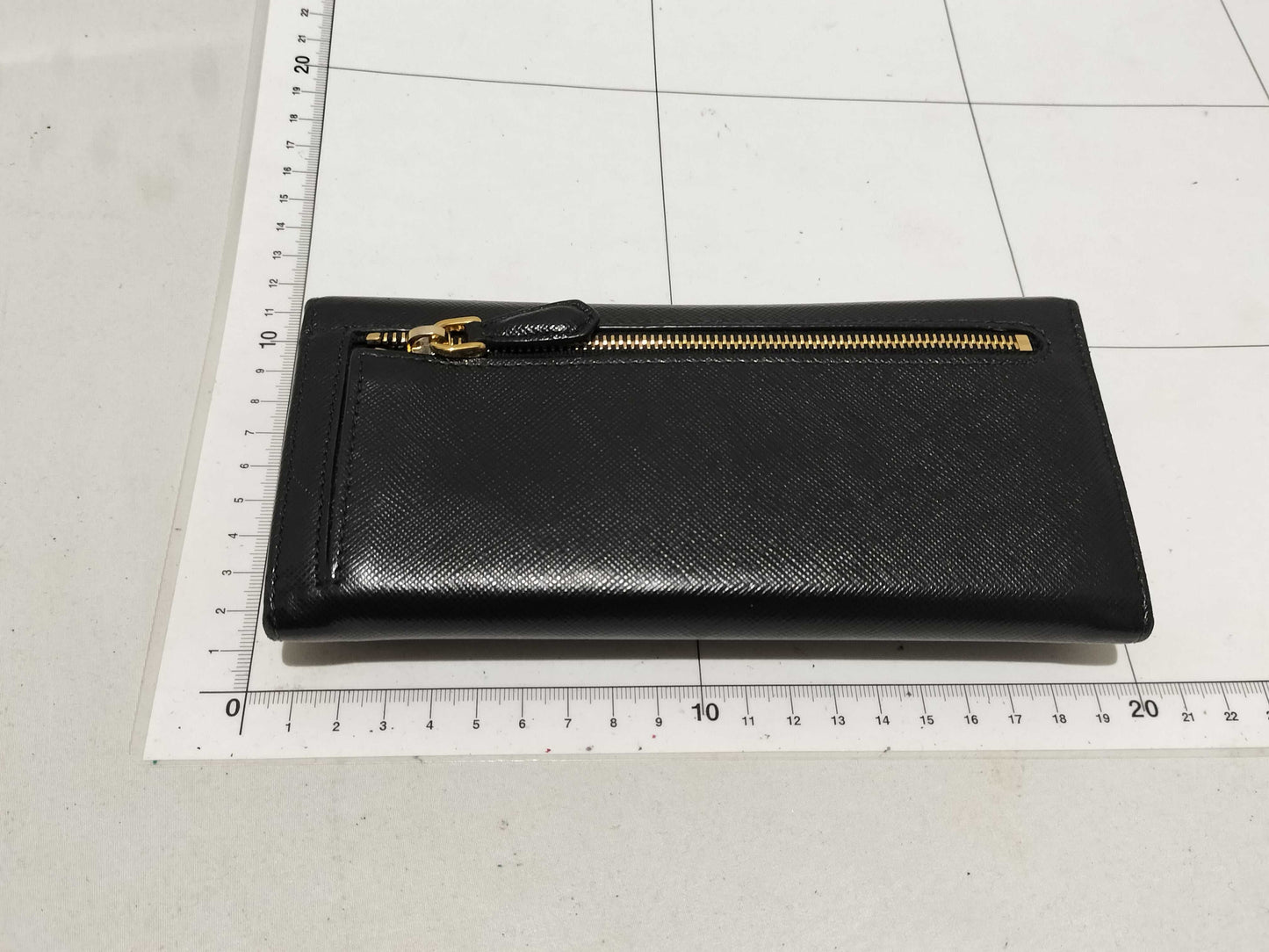 PRADA Saffiano Long Wallet with Pass Case