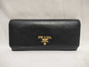 PRADA Saffiano Long Wallet with Pass Case