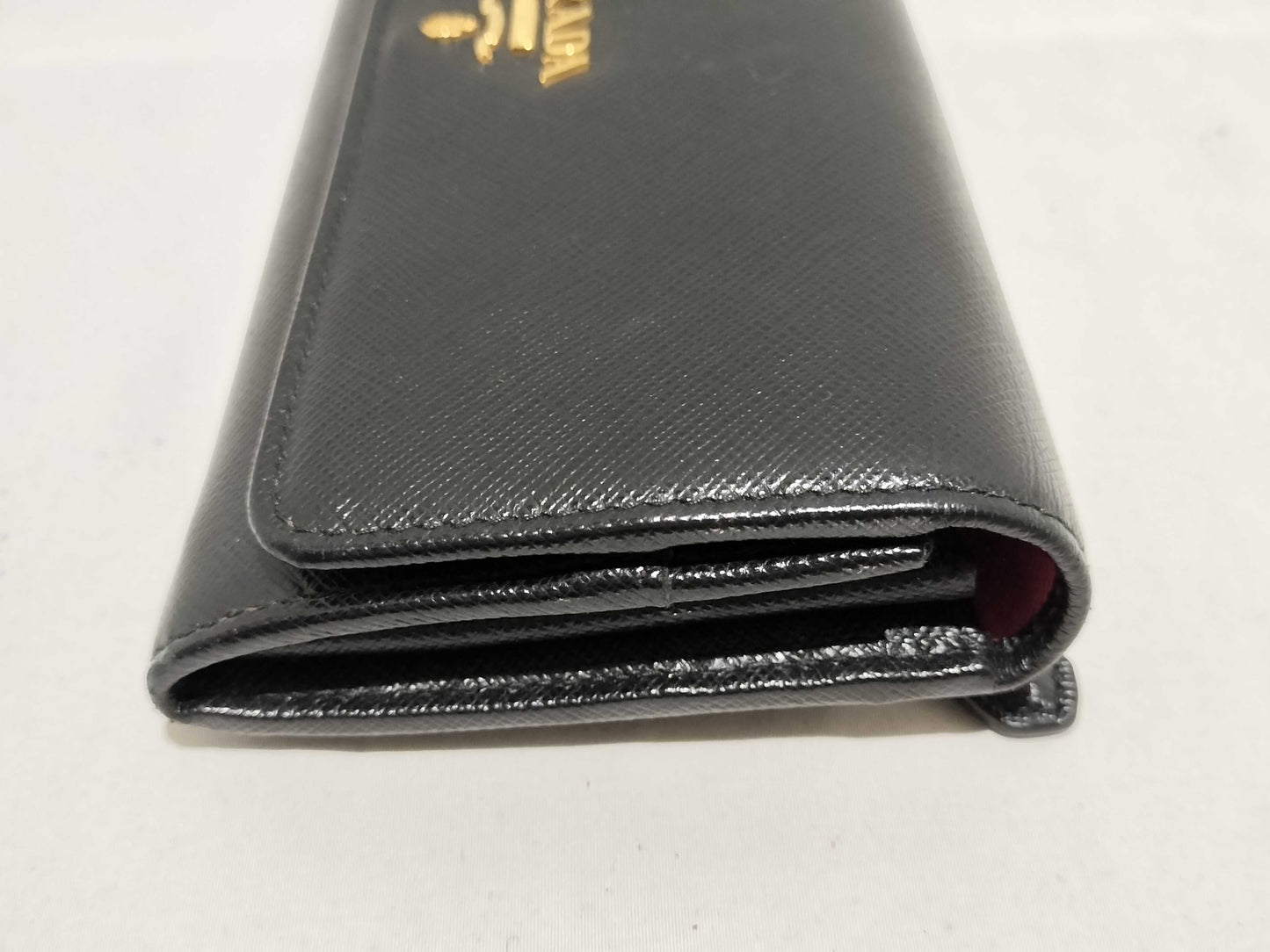 PRADA Saffiano Long Wallet with Pass Case