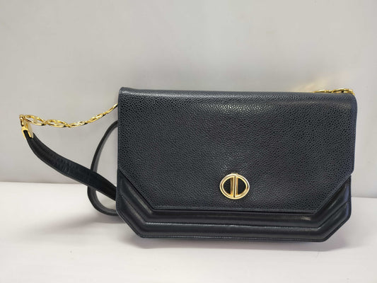 Dior Push Lock Shoulder Bag, Vintage Old Leather Shoulder Bag