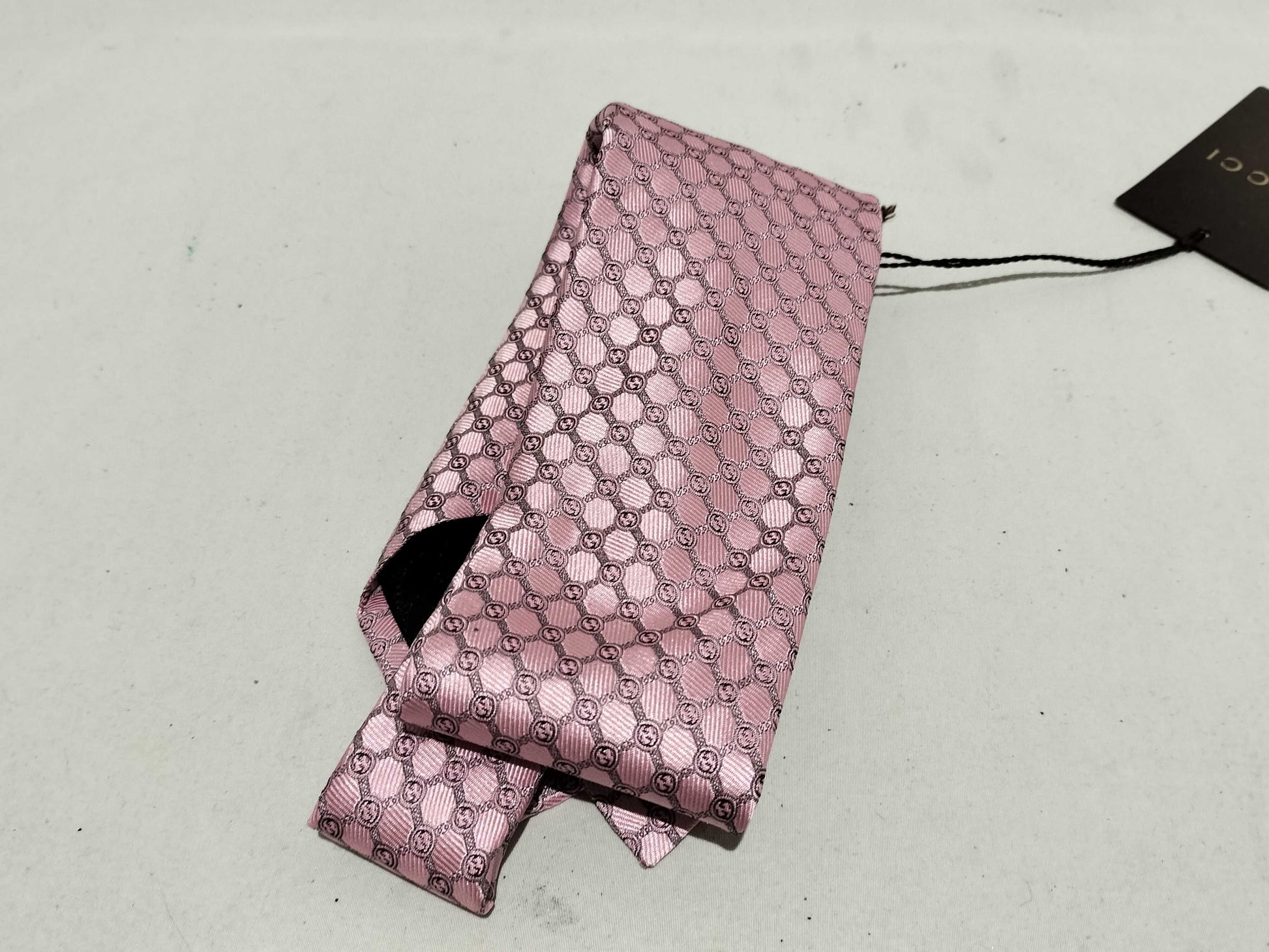 GUCCI GG Tie GG Pink Tie with Tag