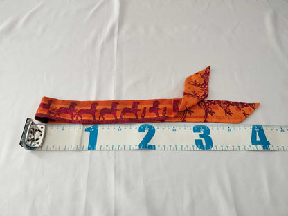 HERMES Twilly Orange Silk Scarf