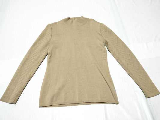 CELINE Ensemble Long Sleeve Top with Macadam Design Buttons