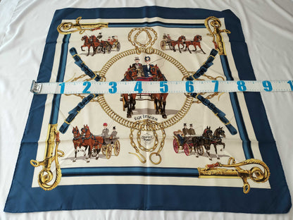 HERMES Carré EQUiPAGES Carriage and Servant Scarf