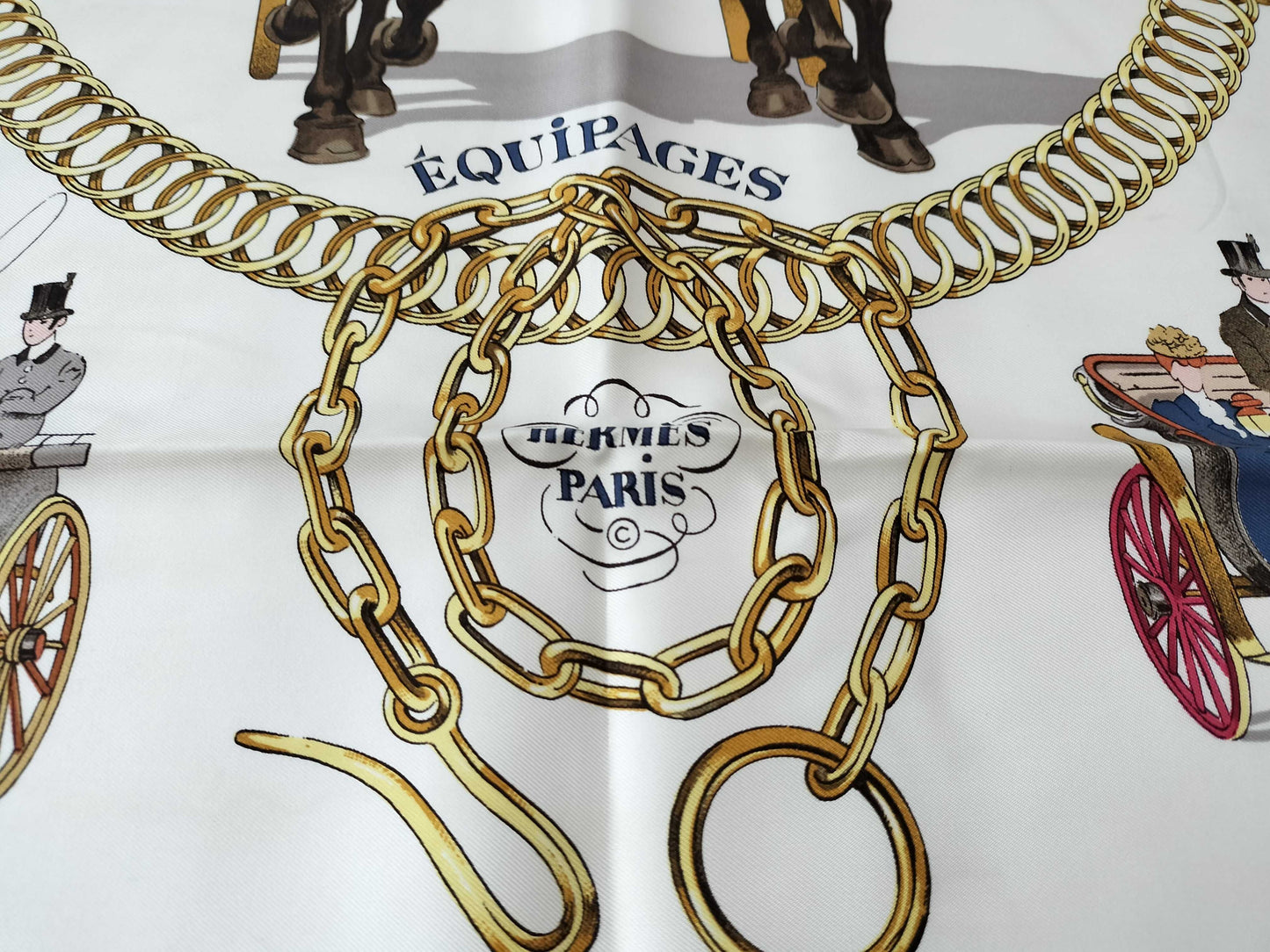 HERMES Carré EQUiPAGES Carriage and Servant Scarf