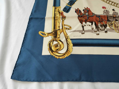 HERMES Carré EQUiPAGES Carriage and Servant Scarf