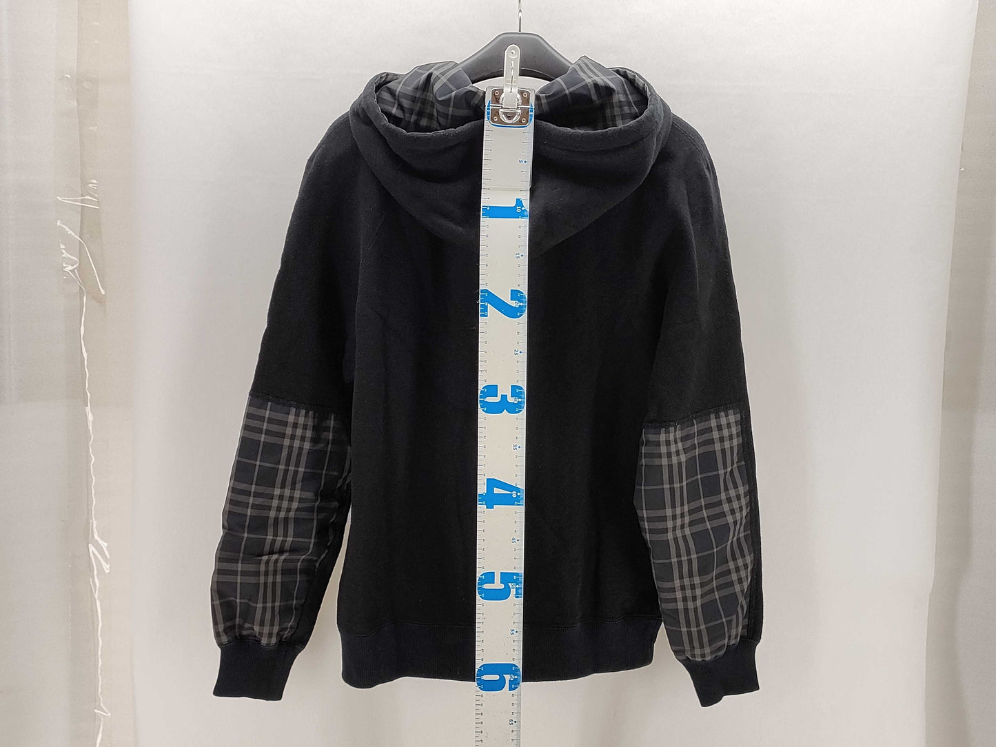 BURBERRY Blue Label Pullover Hoodie Check Pattern Top