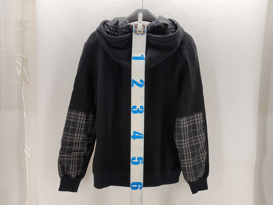 BURBERRY Blue Label Pullover Hoodie Check Pattern Top