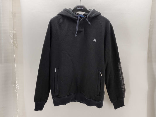 BURBERRY Blue Label Pullover Hoodie Check Pattern Top