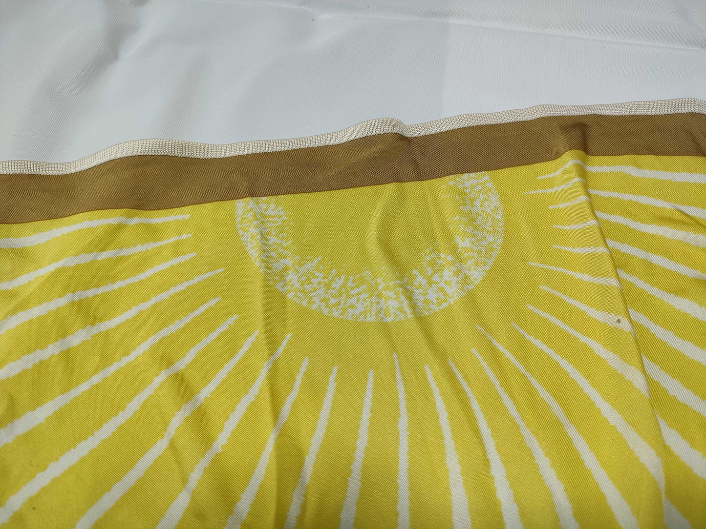 HERMES Carre Triangle Scarf Yellow Scarf