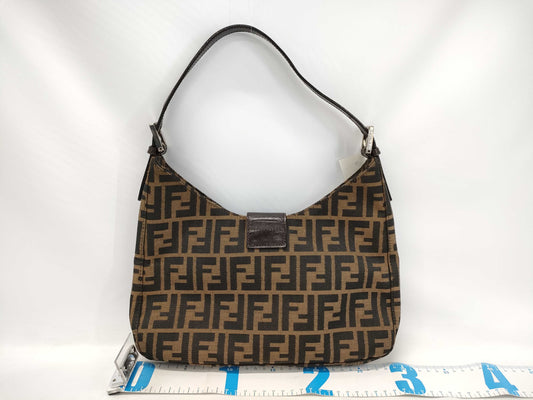 FENDI Zucca Mamma Bucket Shoulder Bag Handbag