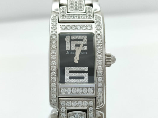 AUDEMARS PIGUET E98453 Quartz Black Dial 18K Gold Women's Watch