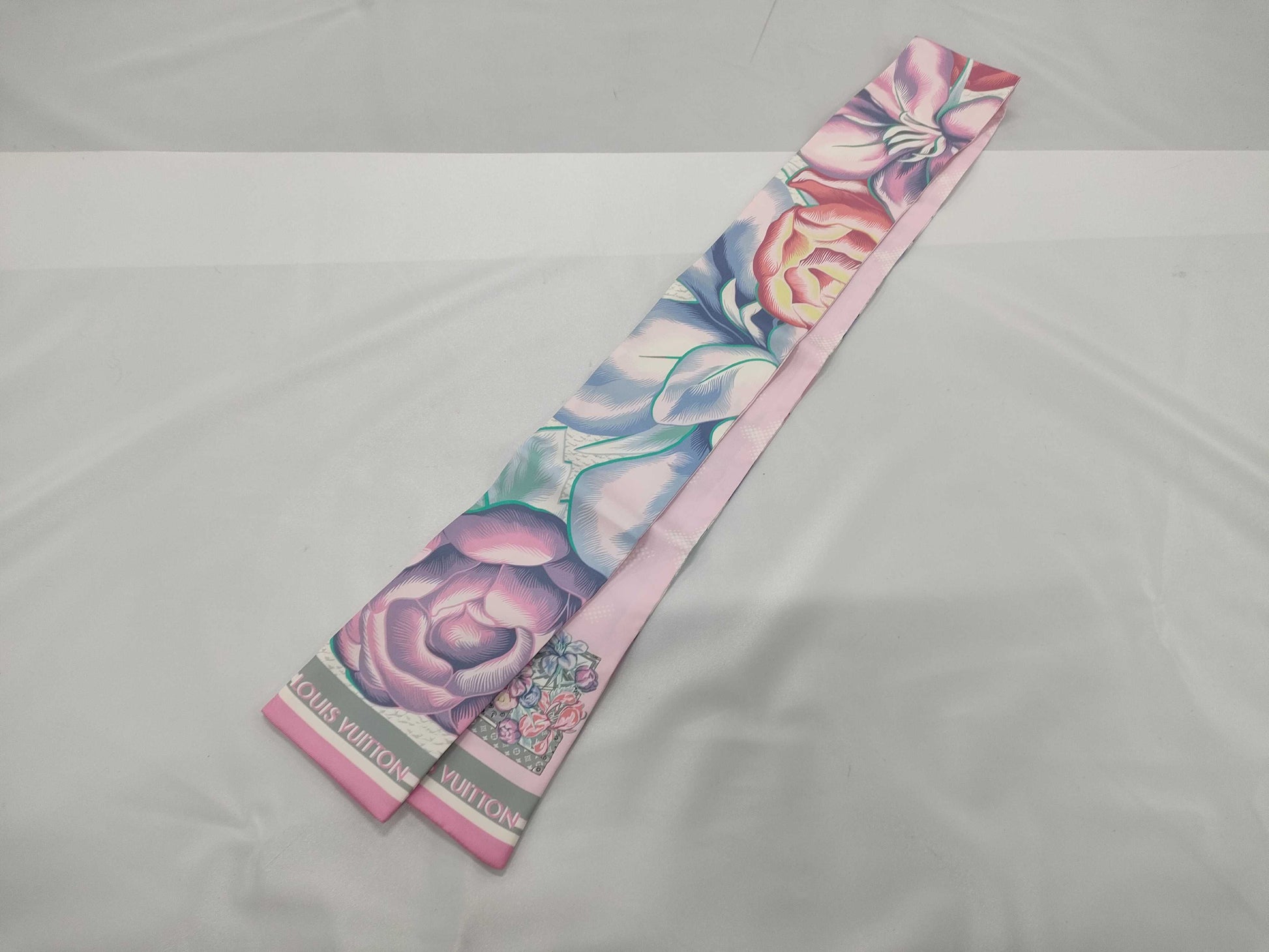 LOUIS VUITTON Monogram Scarf M76969 Silk Bandeau Fleur Ribbon Scarf Other Accessories