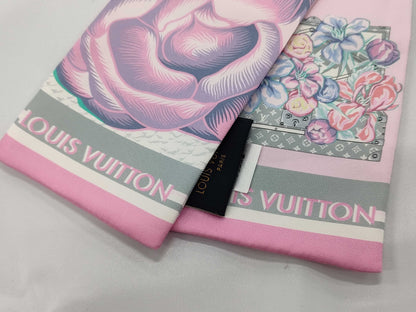 LOUIS VUITTON Monogram Scarf M76969 Silk Bandeau Fleur Ribbon Scarf Other Accessories