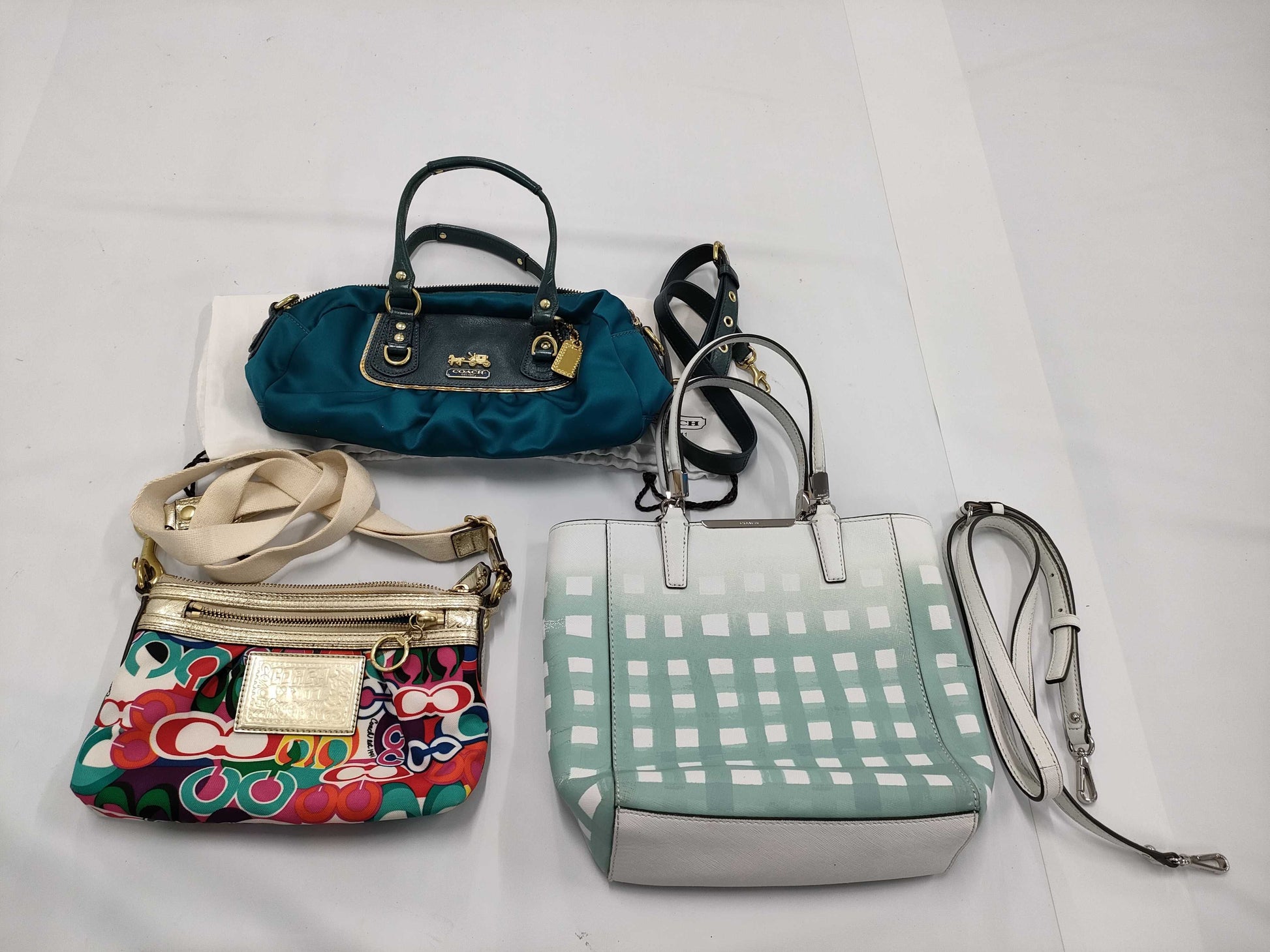 COACH 3 Piece Set Carriage Logo 30136 12927 Handbag