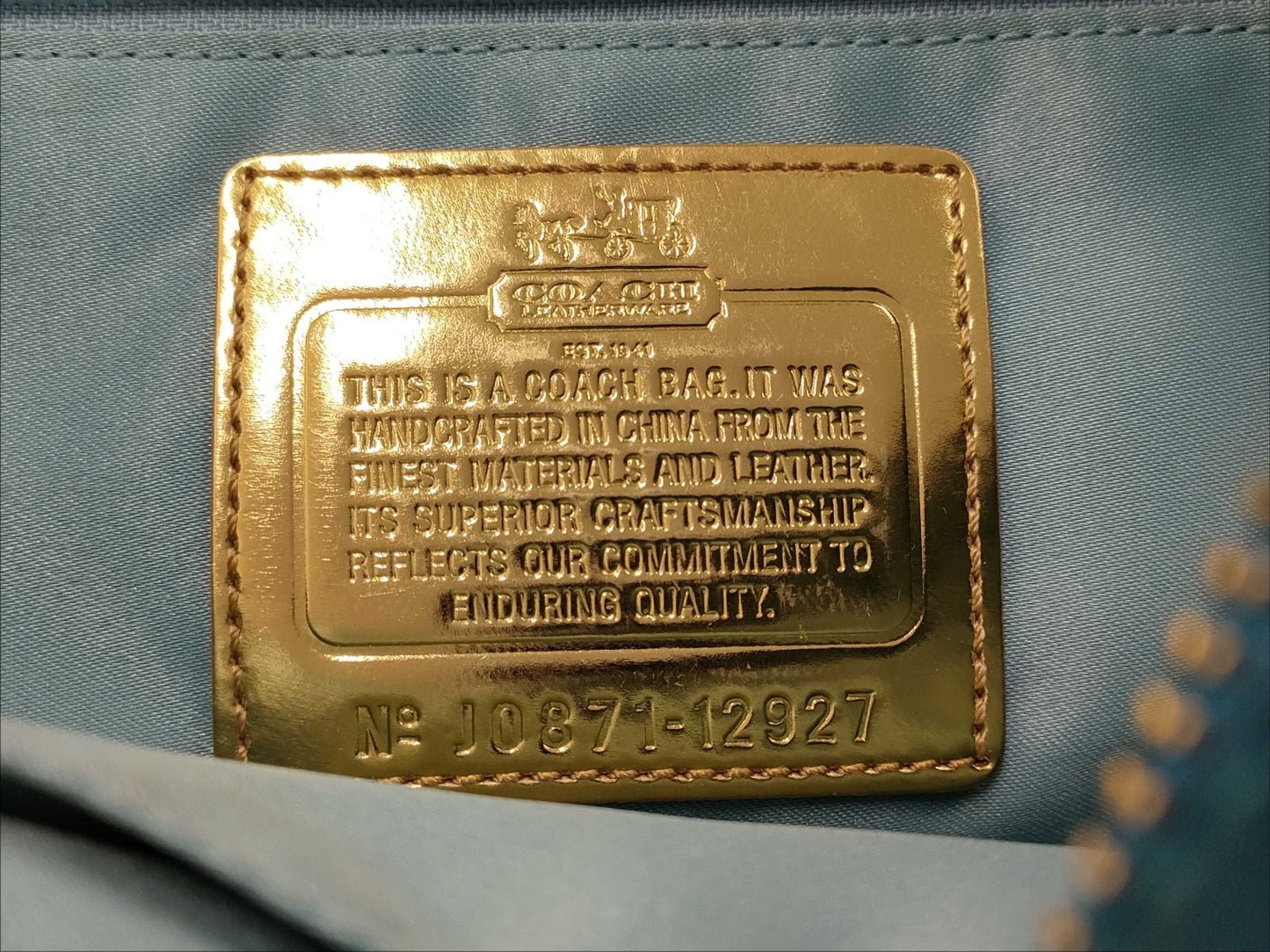 COACH 3 Piece Set Carriage Logo 30136 12927 Handbag