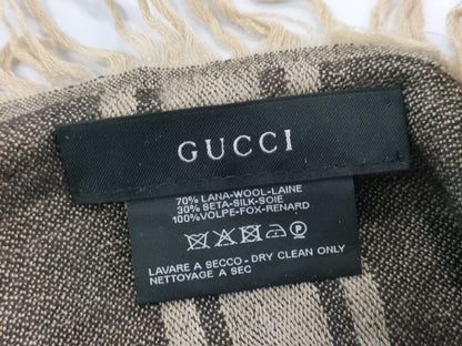 GUCCI fox fur stole scarf