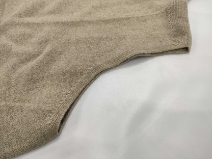 HERMES Sleeveless Turtleneck Beige Top