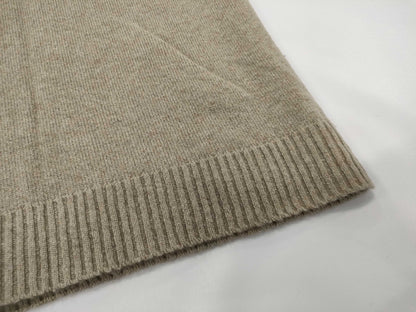 HERMES Sleeveless Turtleneck Beige Top