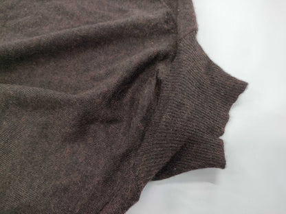 HERMES Turtleneck Long Sleeve Lightweight Brown Top