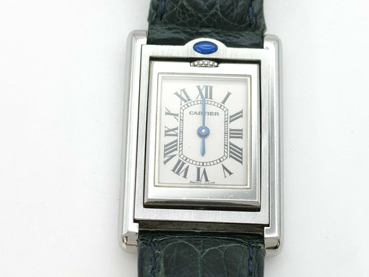 Cartier Tank Basculant SM W1011158 2386 352843CD Quartz Unmoving Women's Watch