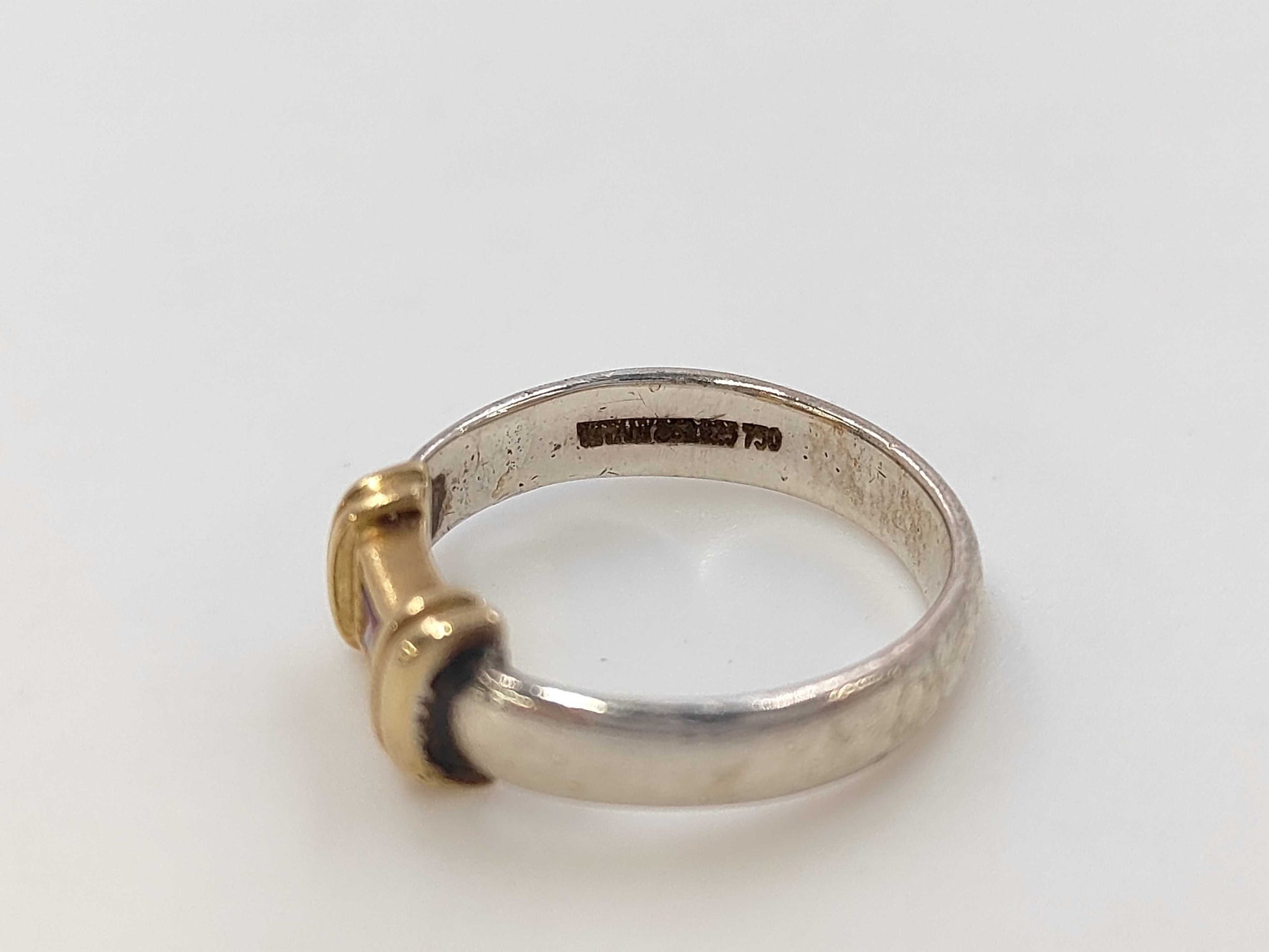 Tiffany & Co. 925/750 Stacking Ruby Ring, 3.3g 