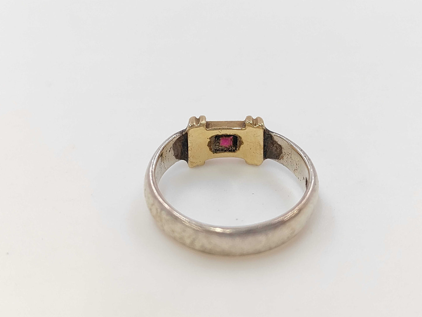 Tiffany & Co. 925/750 Stacking Ruby Ring, 3.3g 