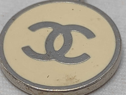 CHANEL 05 V Round Necklace Beige Necklace