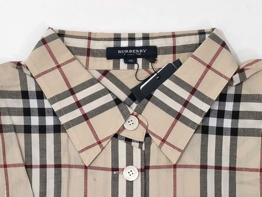 BURBERRY Check Shirt Dress with Tag