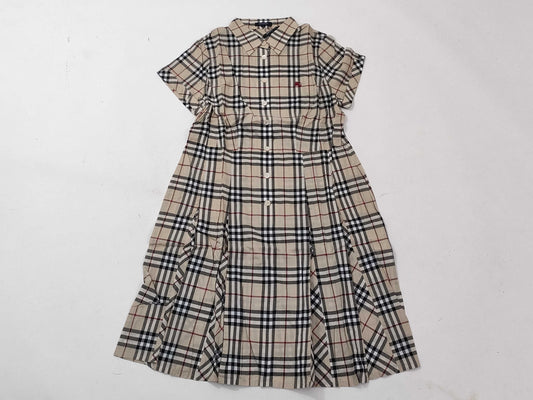 BURBERRY Check Shirt Dress with Tag